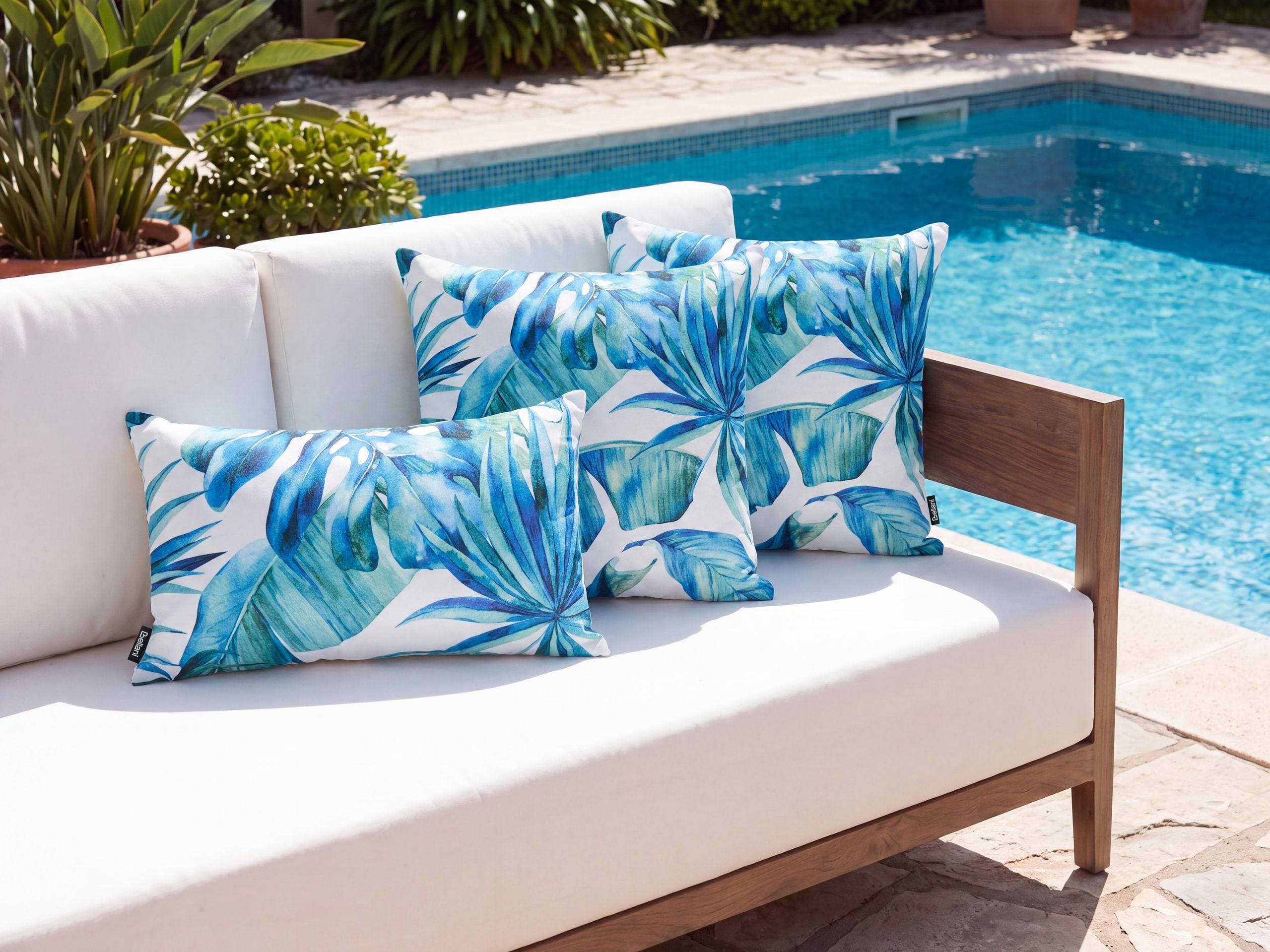 Beliani - Coussin d'extérieur Polyester Multicolore BOWENIA - 30x50x10- Beliani - Image 1