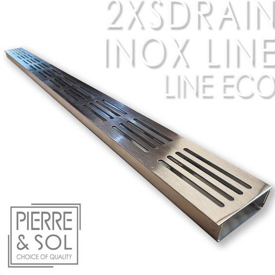 Caniveau Inox Hauteur 2,5 cm - 2XSDRAIN EASY Grille Inox Line - LINE ECO - Élément d'angle - Image 2