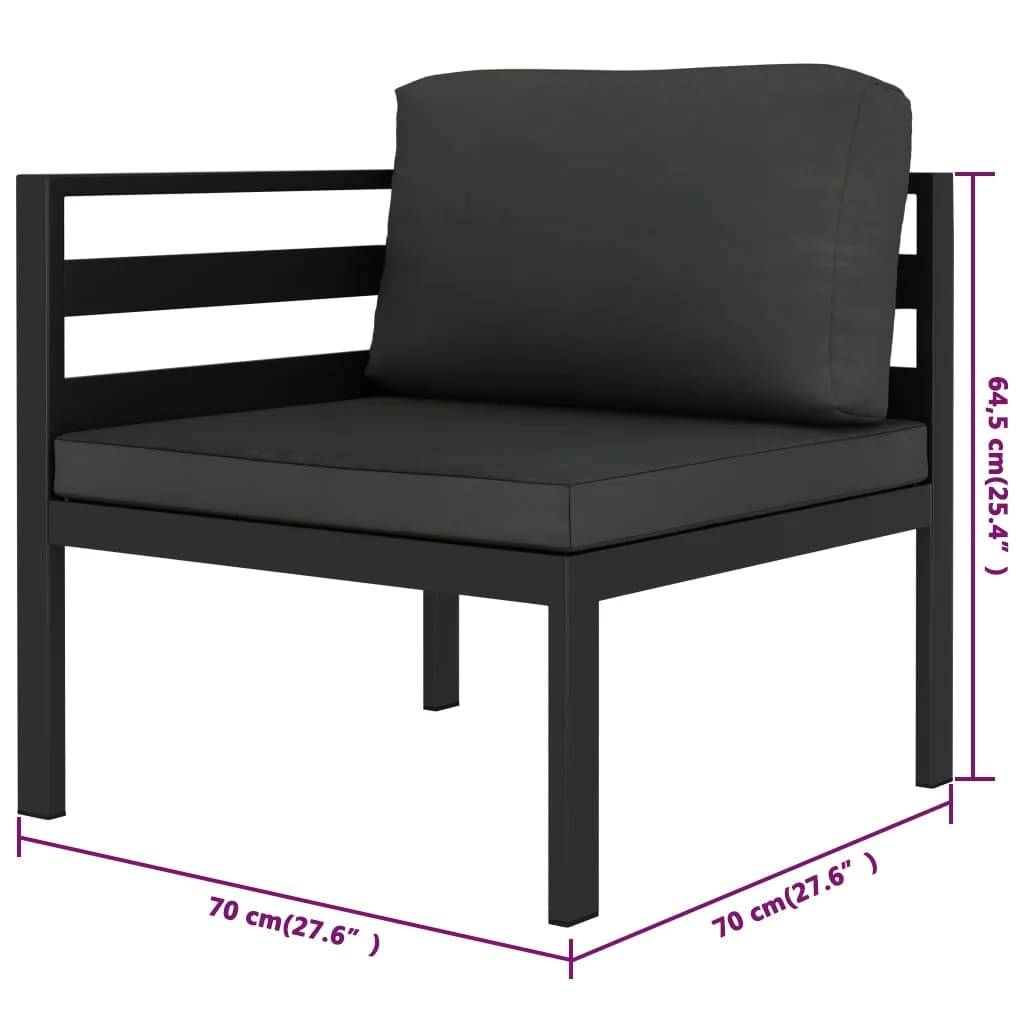 ComfortXL - Salon de Jardin 5 Pièces Aluminium avec Table Haute pour Repas Anthracite – ComfortXL Outdoor Living - Image 7