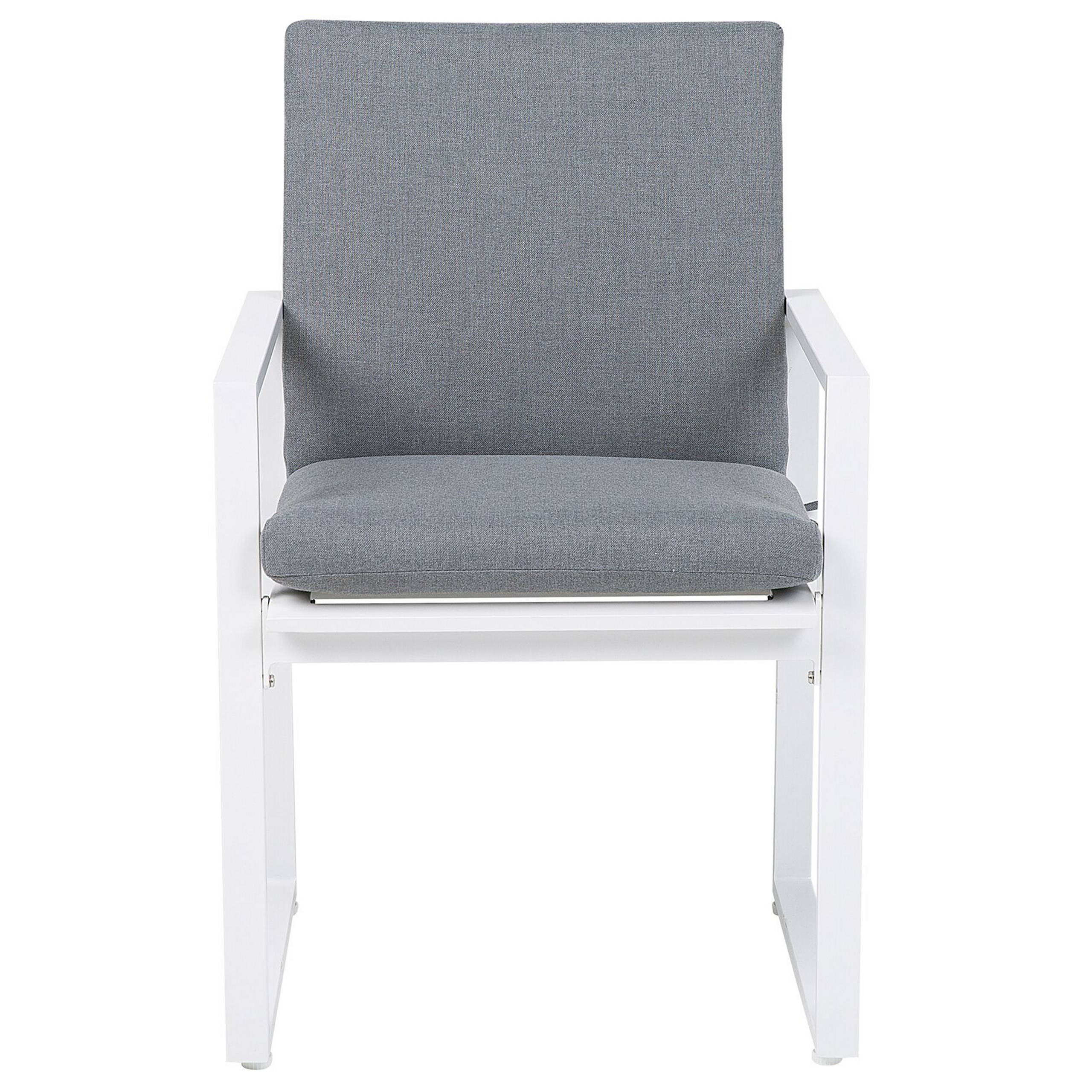 Beliani - Chaise de jardin Tissu Gris PANCOLE - Beliani - Imagen 6