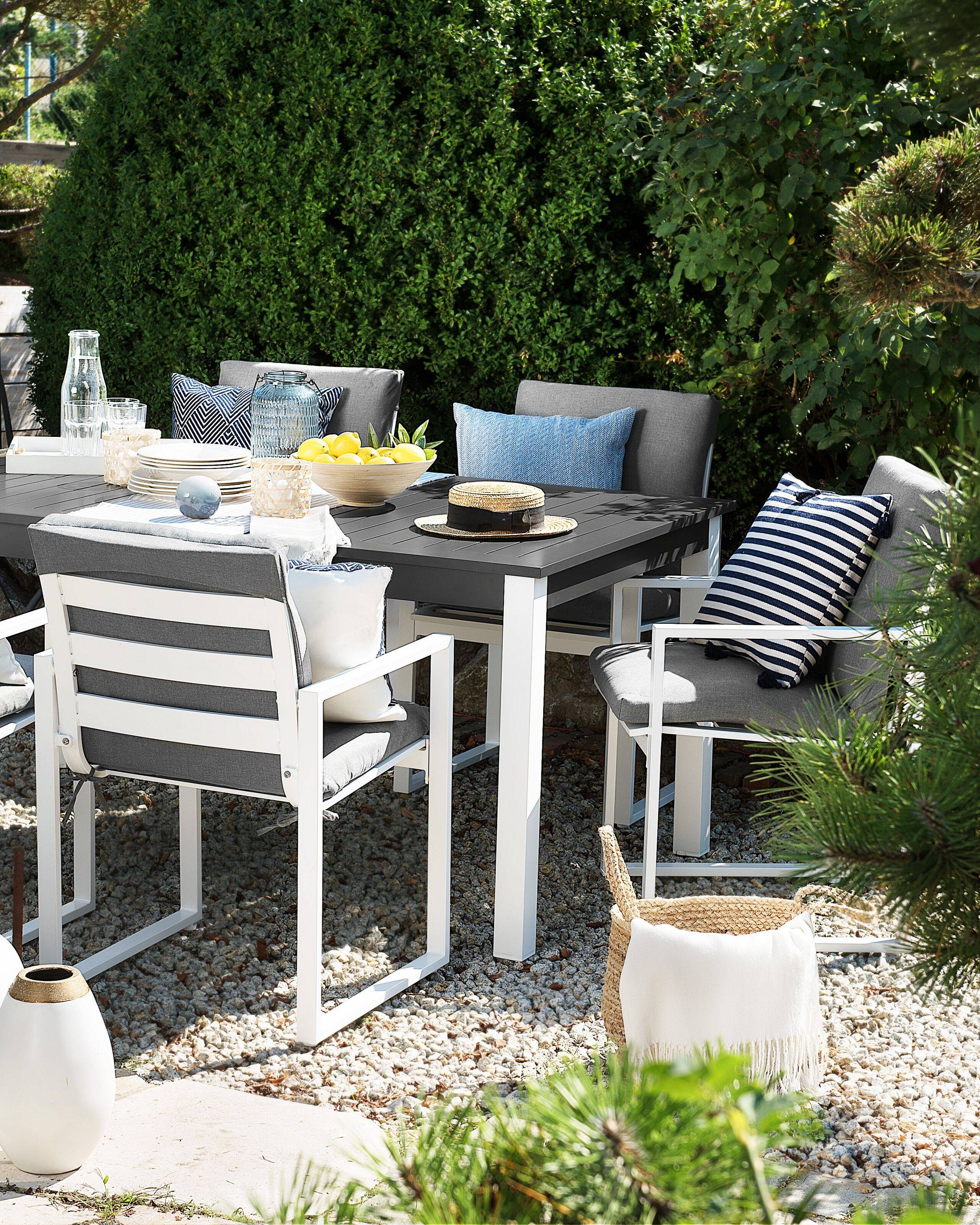 Beliani - Chaise de jardin Tissu Gris PANCOLE - Beliani - Imagen 1