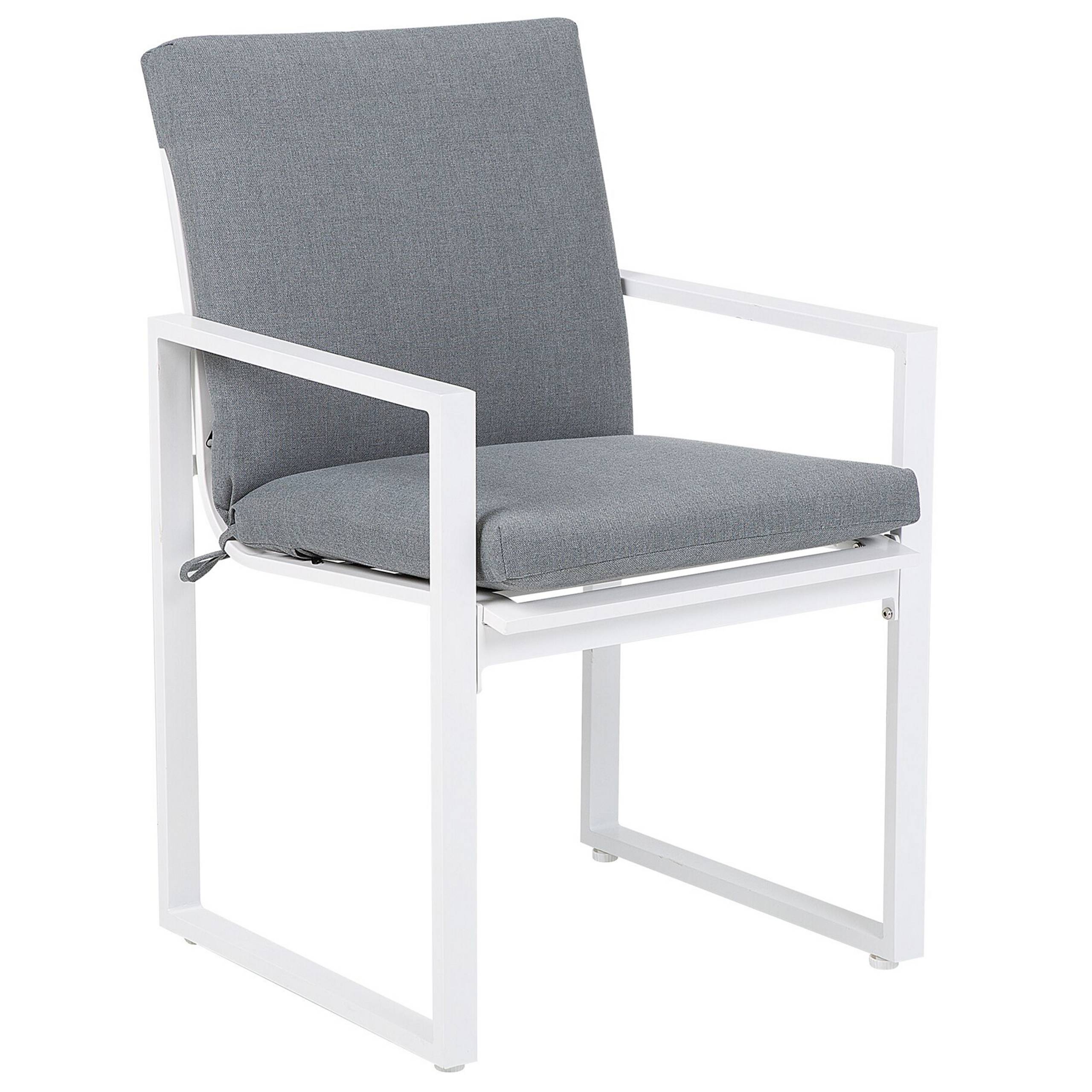 Beliani - Chaise de jardin Tissu Gris PANCOLE - Beliani - Imagen 4