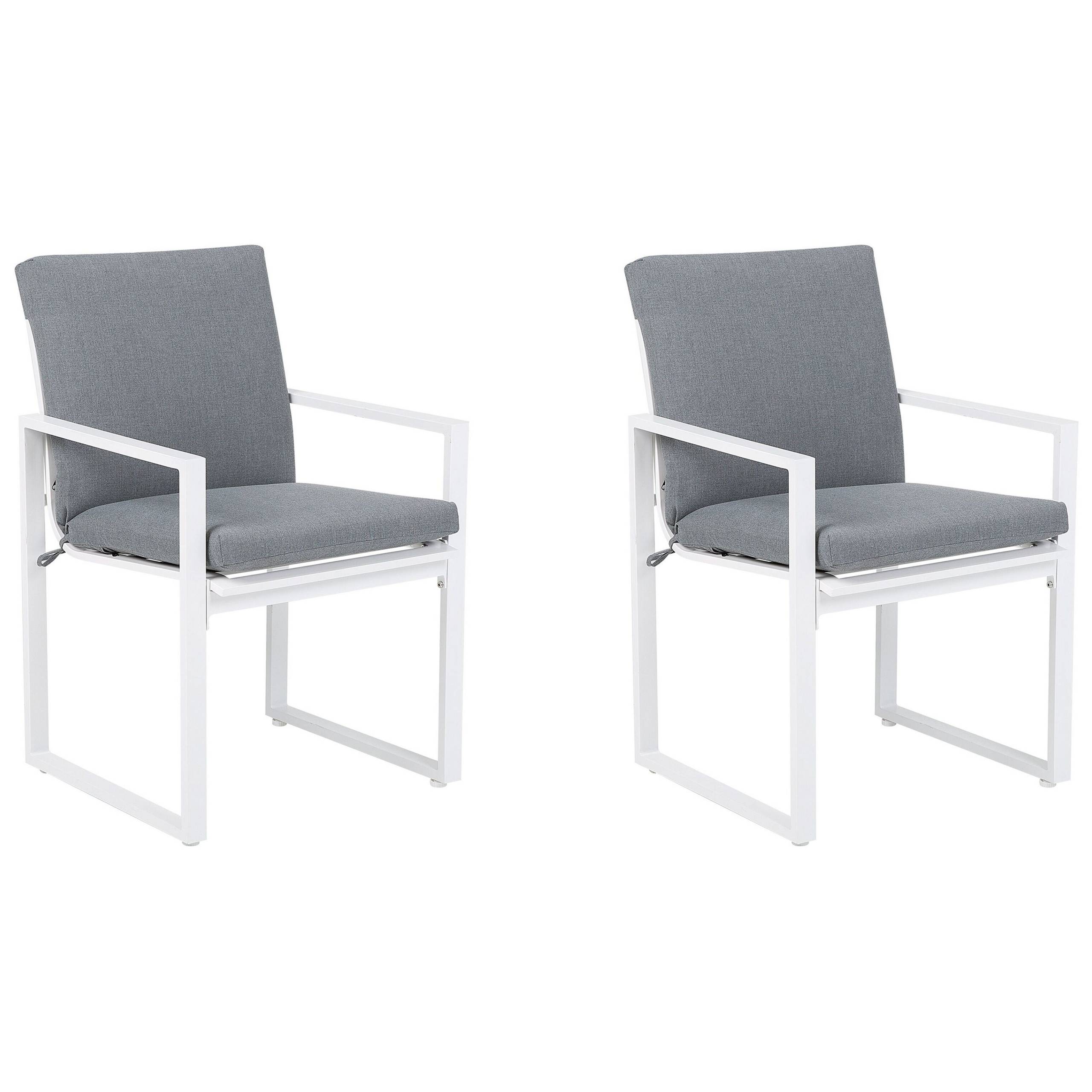 Beliani - Chaise de jardin Tissu Gris PANCOLE - Beliani - Imagen 2