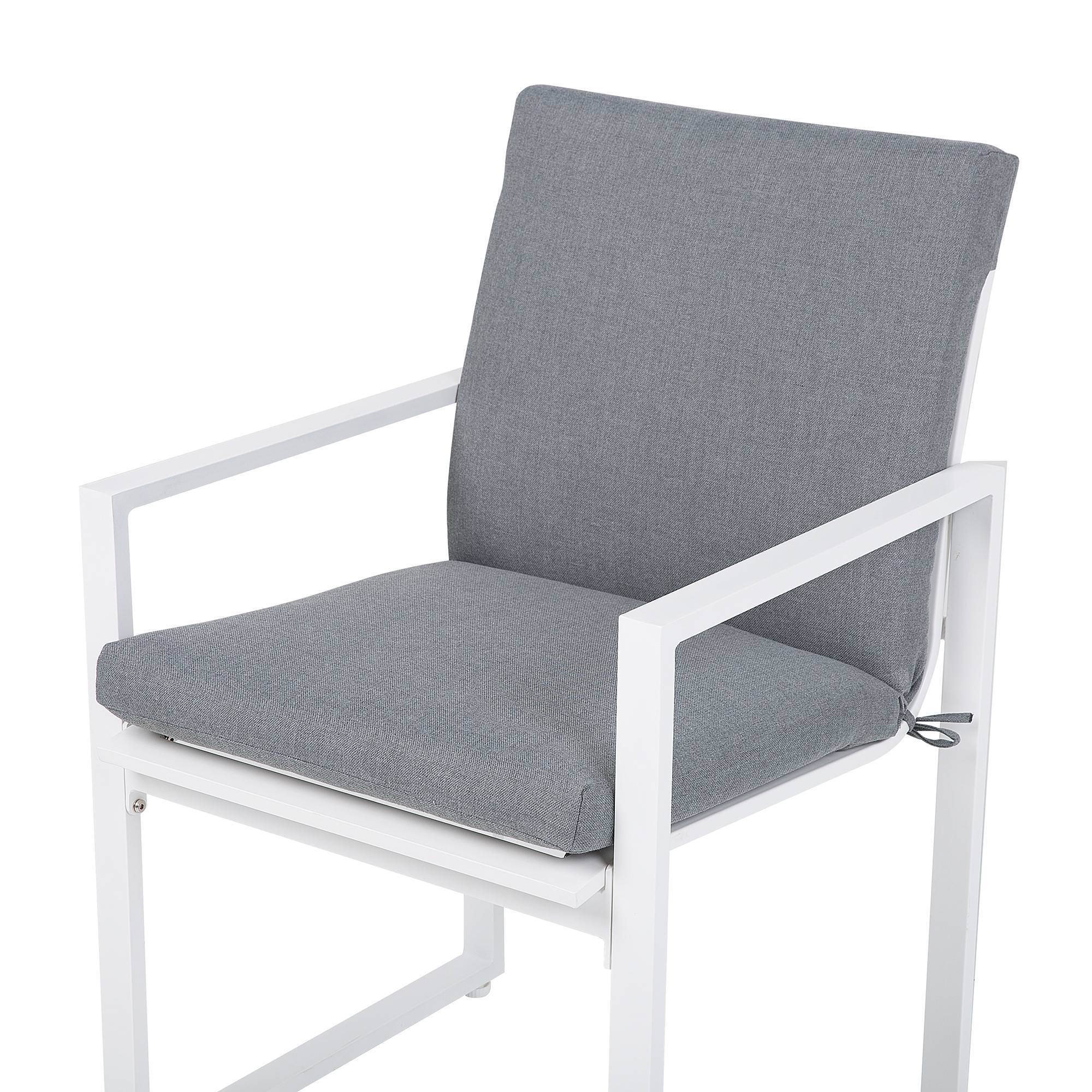 Beliani - Chaise de jardin Tissu Gris PANCOLE - Beliani - Imagen 8