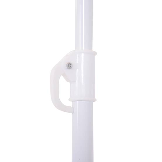Parasol de plage à 8 baleines avec mât inclinable, en polyester et métal, 1,6x2 m, beige - Image 10