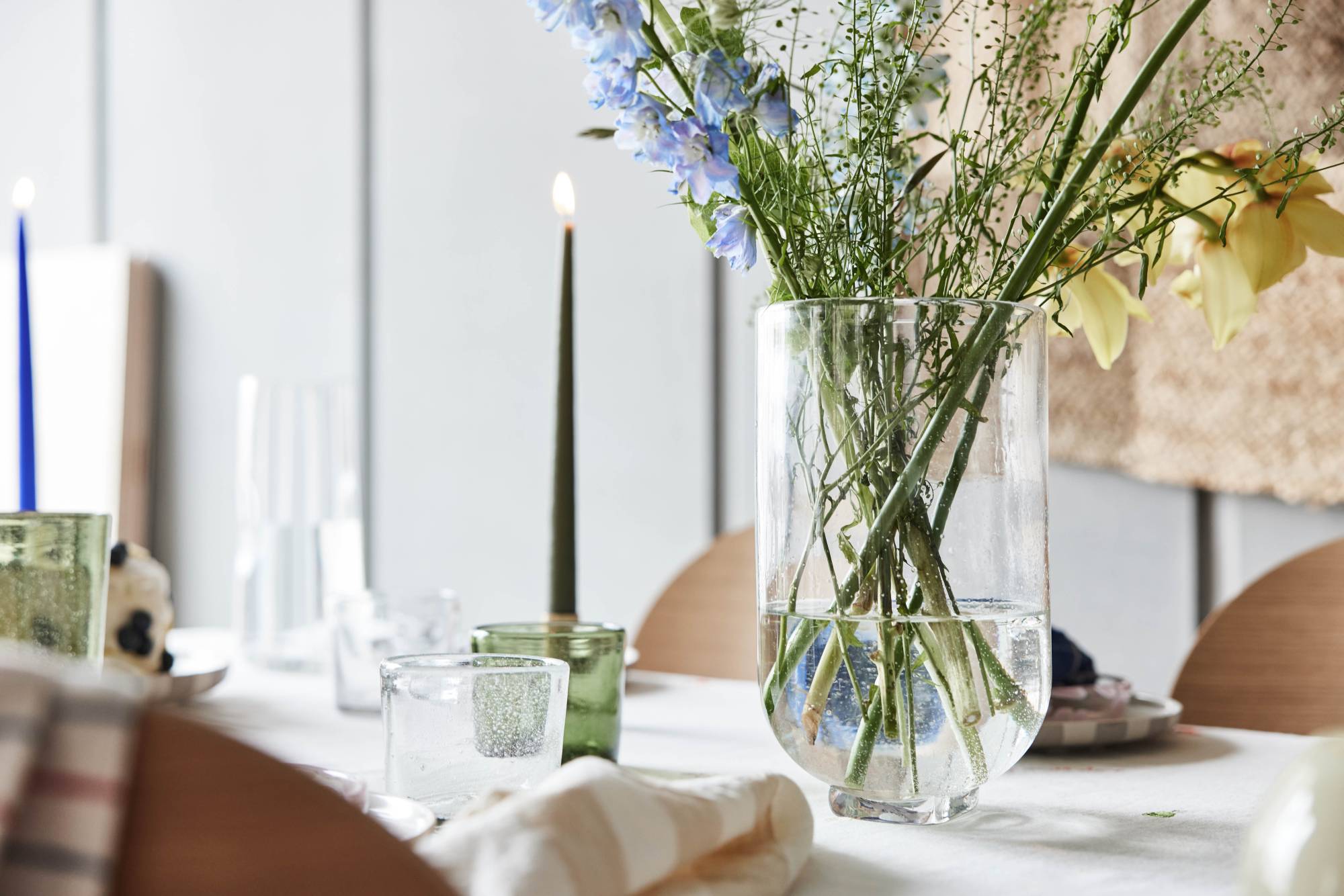 Vase blanc verre Living - Image 3