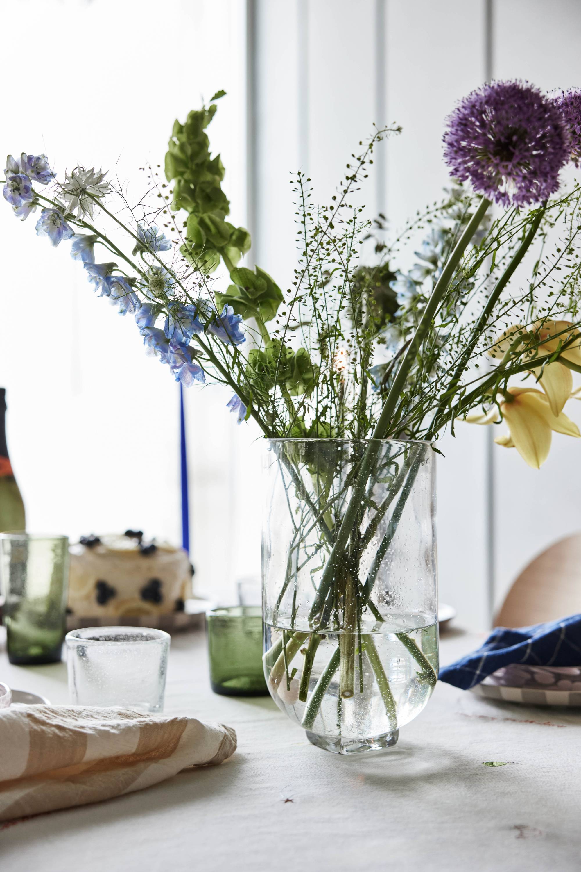 Vase blanc verre Living - Image 2