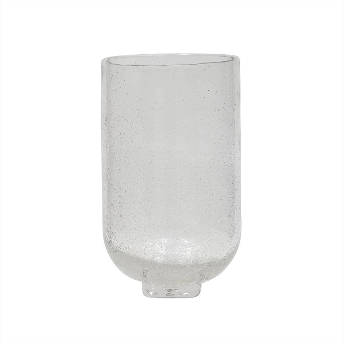 Vase blanc verre Living - Image 1