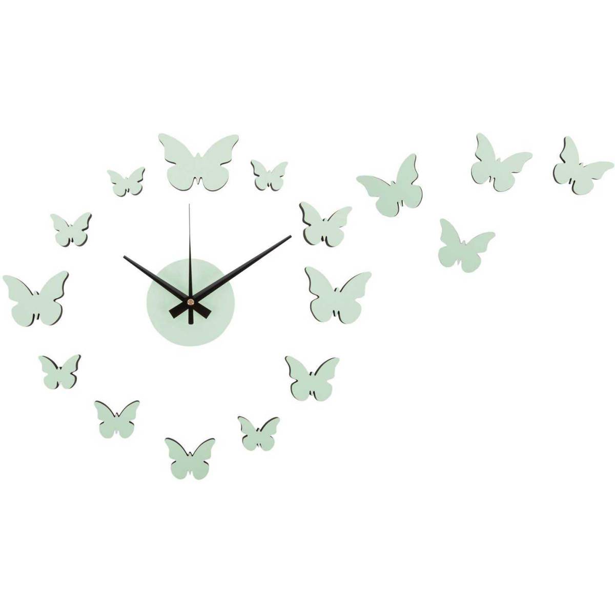Karlsson - Horloge murale pastel DIY Butterfly Vert clair Karlsson - Imagen 1