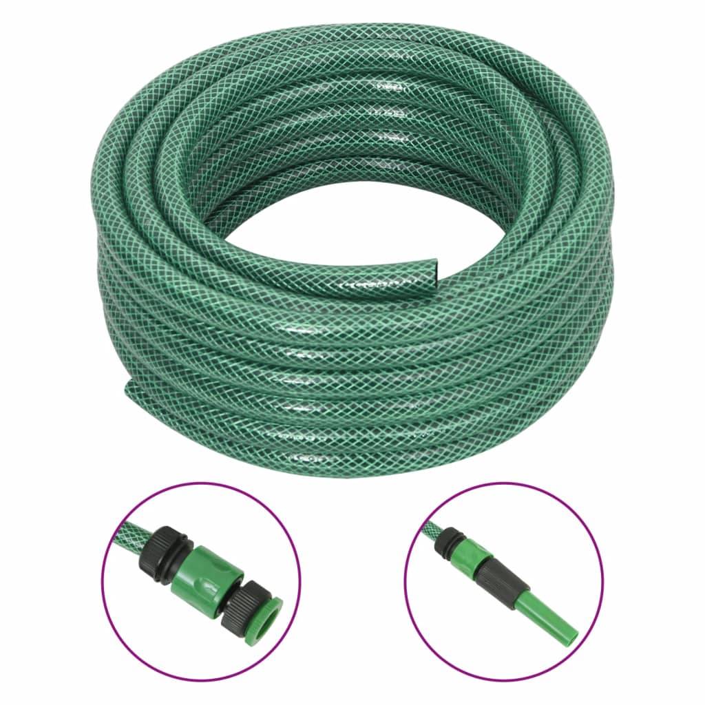 Vidaxl - Tuyau d'arrosage avec jeu de raccords vert 0,5" 30 m PVC vidaXL 154372 - Image 1