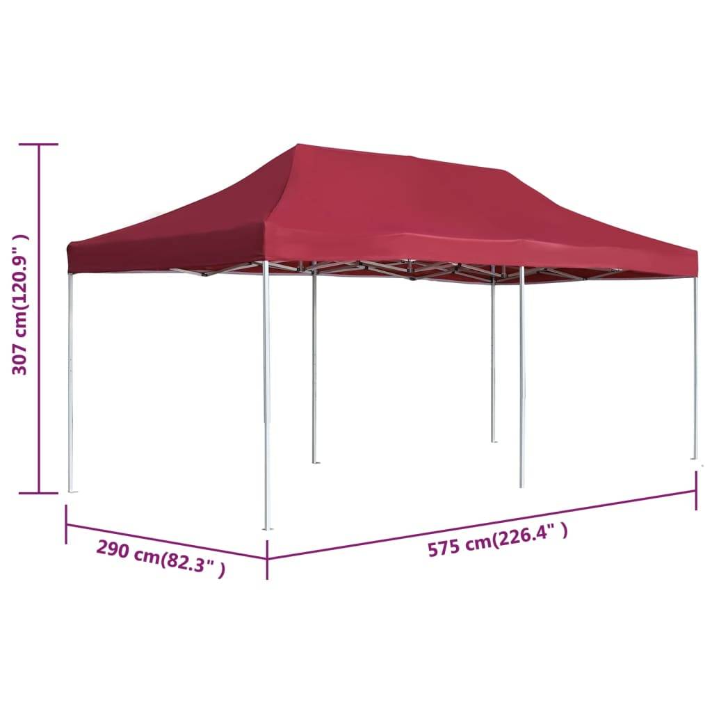 Maison Chic - Tente de réception pliable Aluminium 6x3 m Bordeaux Maison Chic - Image 8