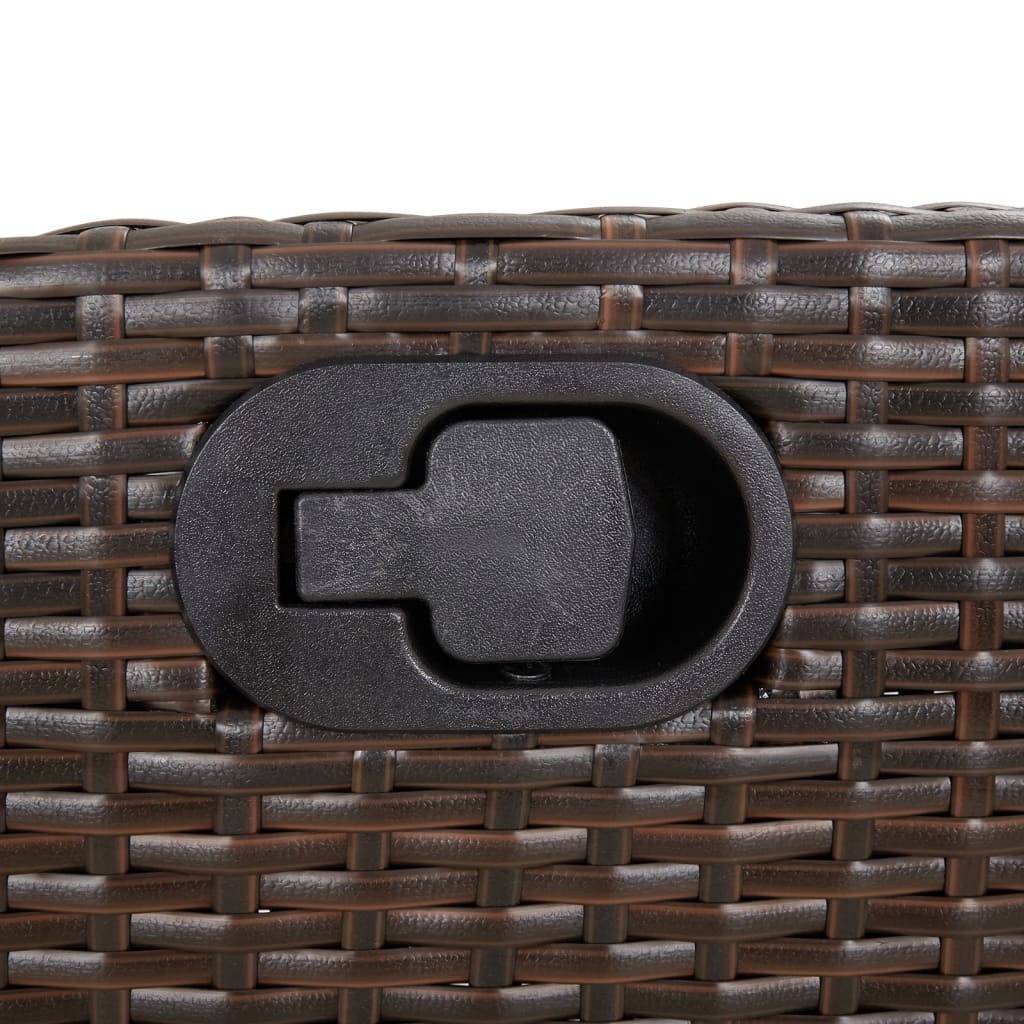 Chaise inclinable de jardin résine tressée marron 57 x 61 x 93 cm, Poids :10.4kg - PANGIVO - Image 8
