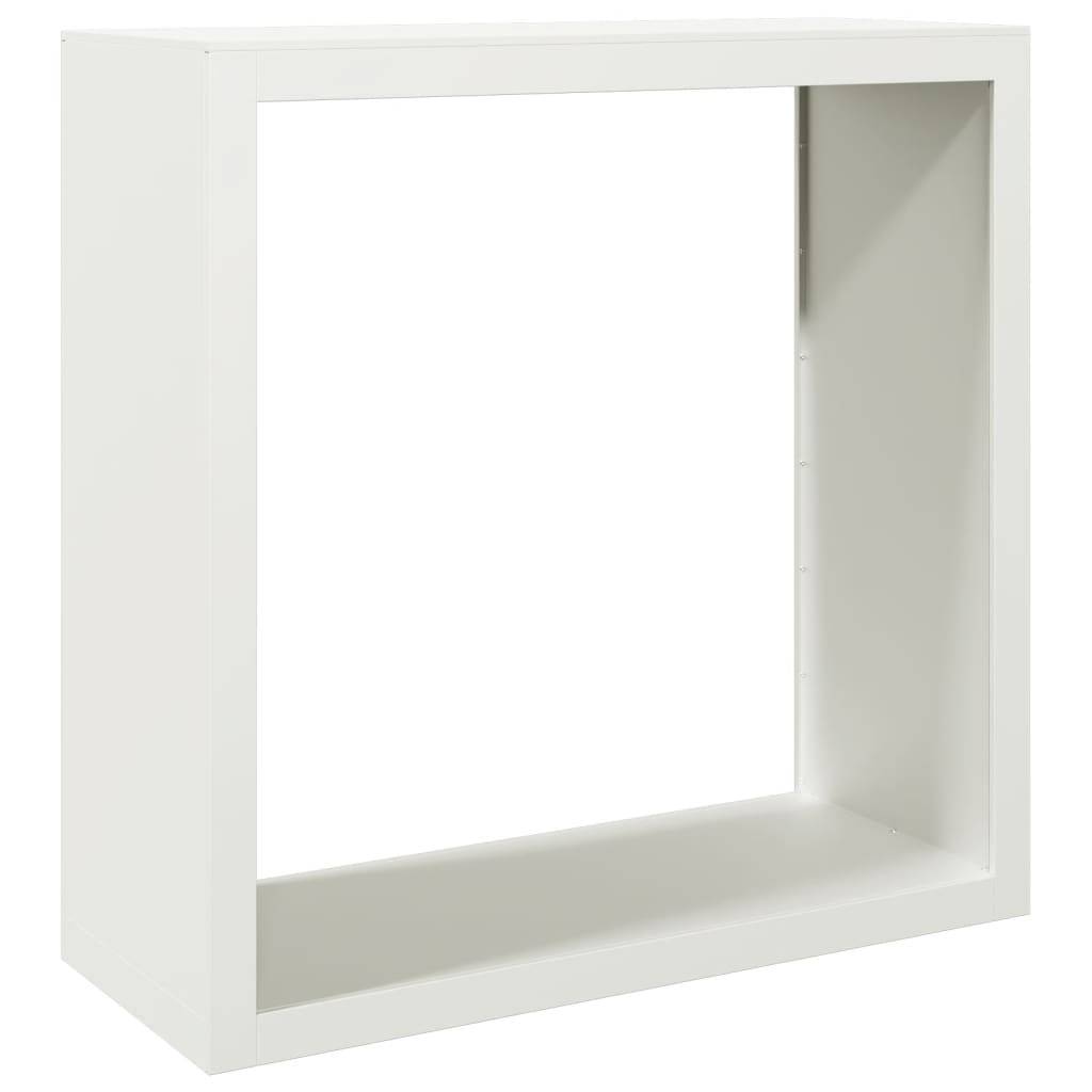 Range-bûches en acier pour bois de chauffage extérieur et intérieur Blanc 100 cm – ComfortXL Outdoor Living - Image 2