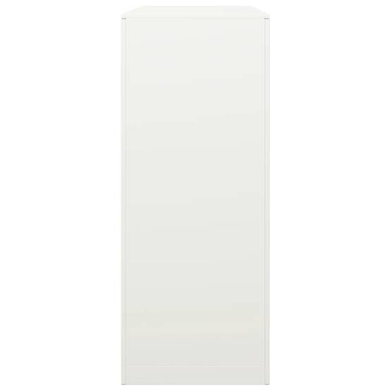 Range-bûches en acier pour bois de chauffage extérieur et intérieur Blanc 100 cm – ComfortXL Outdoor Living - Image 5