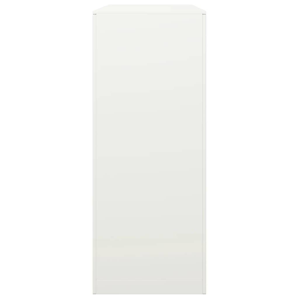 Range-bûches en acier pour bois de chauffage extérieur et intérieur Blanc 100 cm – ComfortXL Outdoor Living - Image 5
