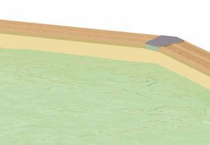 Ubbink - Liner seul Beige pour piscine bois Océa Ø 5,80 x 1,30 m - Ubbink - Imagen 2