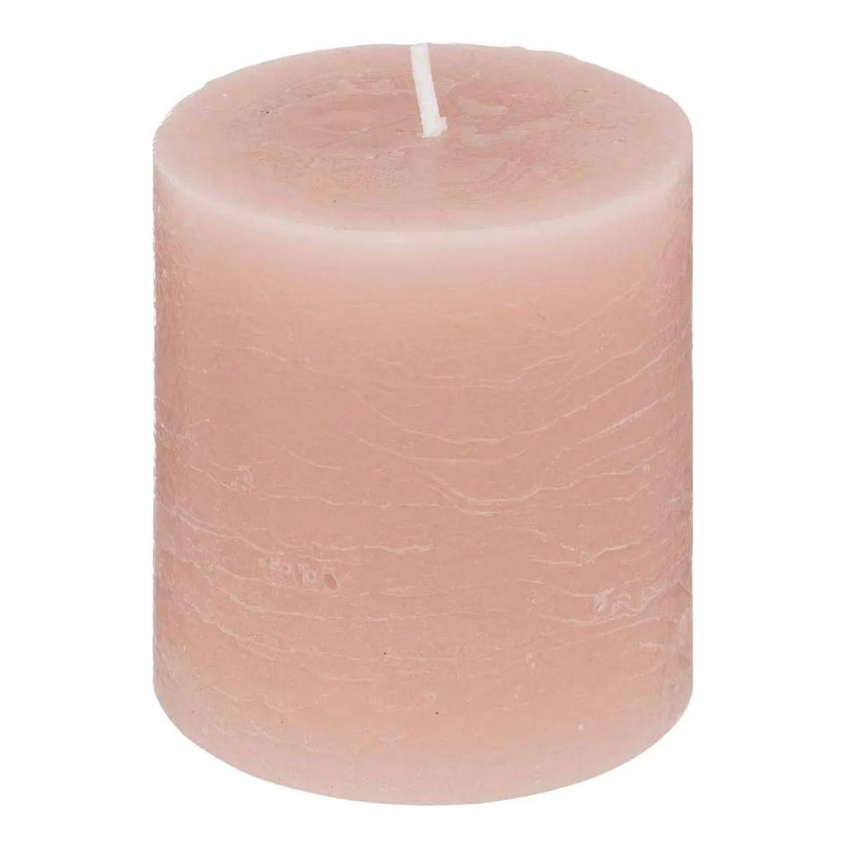 Bougie Ronde "Rustic" 7cm Rose Clair - Image 1