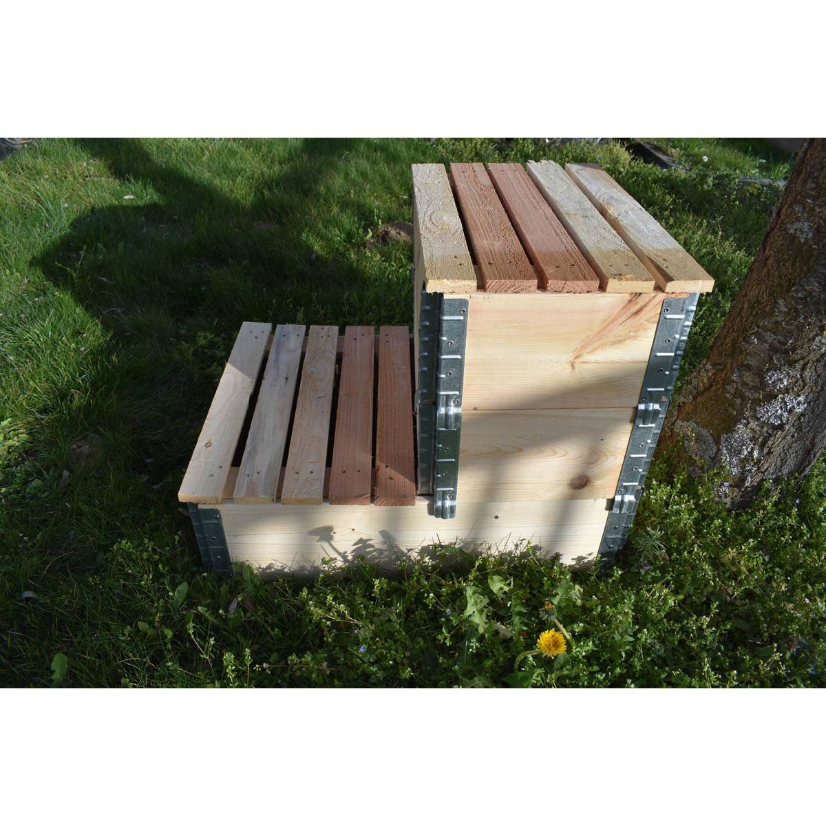 Multitanks - Composteur évolutif en bois naturel de 192 litres 800x600mm - Imagen 3
