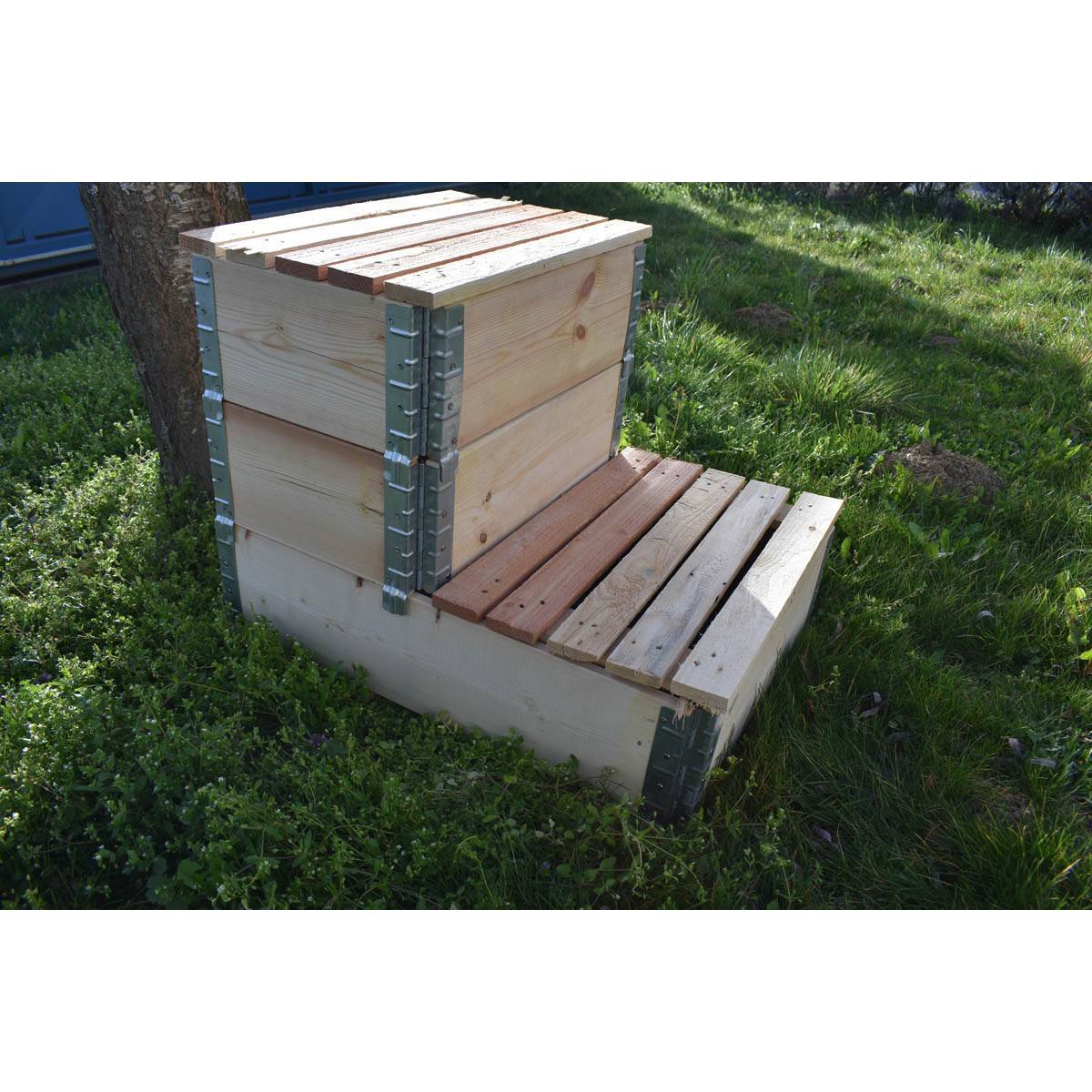 Multitanks - Composteur évolutif en bois naturel de 192 litres 800x600mm - Imagen 2