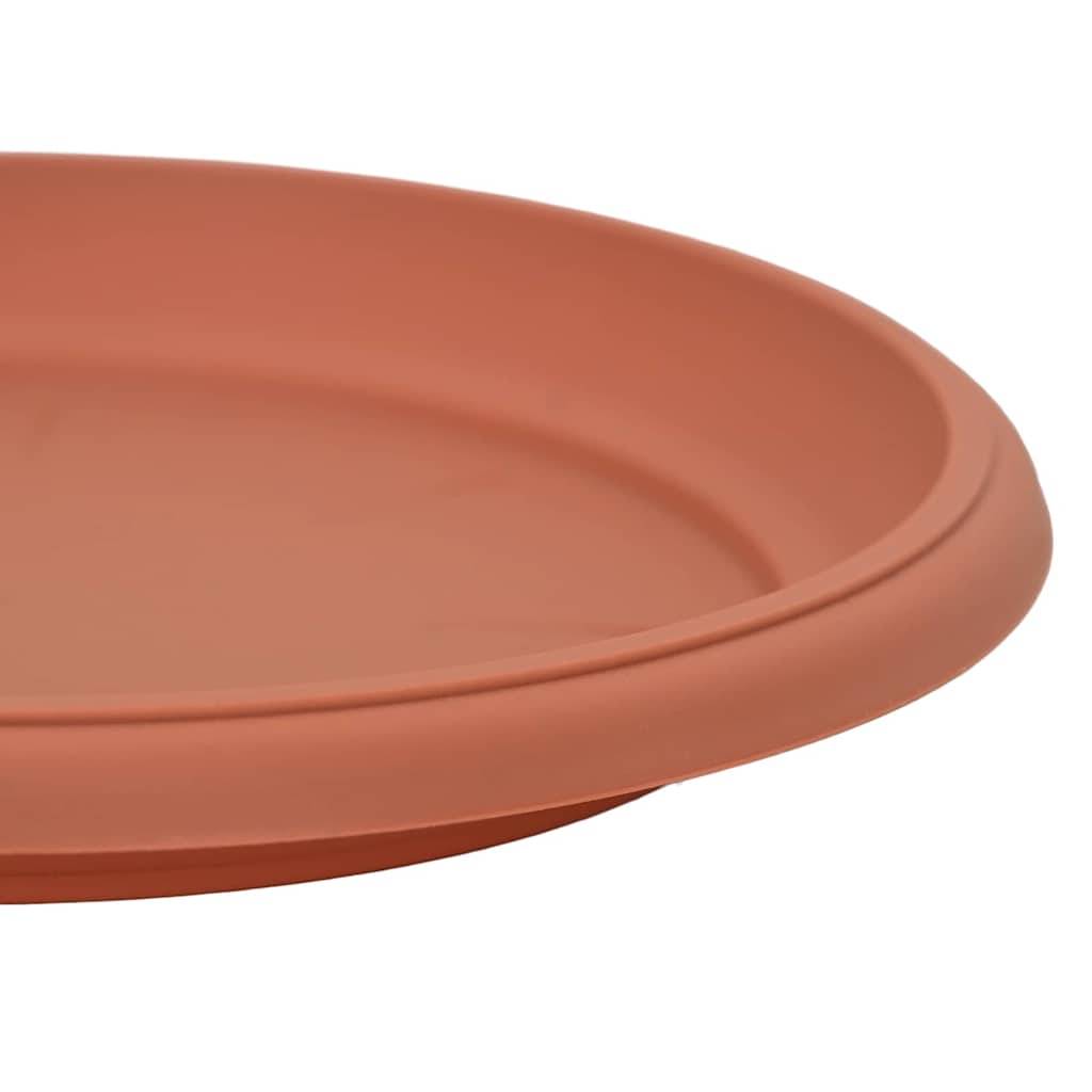 Plateau à fleurs rond Plastique Rouge brique 14 x 2 cm (Lot de 24) - PANGIVO - Image 9