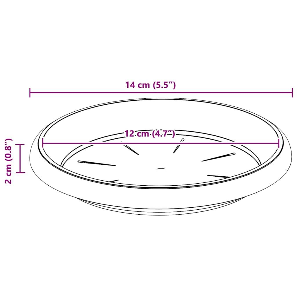 Plateau à fleurs rond Plastique Rouge brique 14 x 2 cm (Lot de 24) - PANGIVO - Image 8