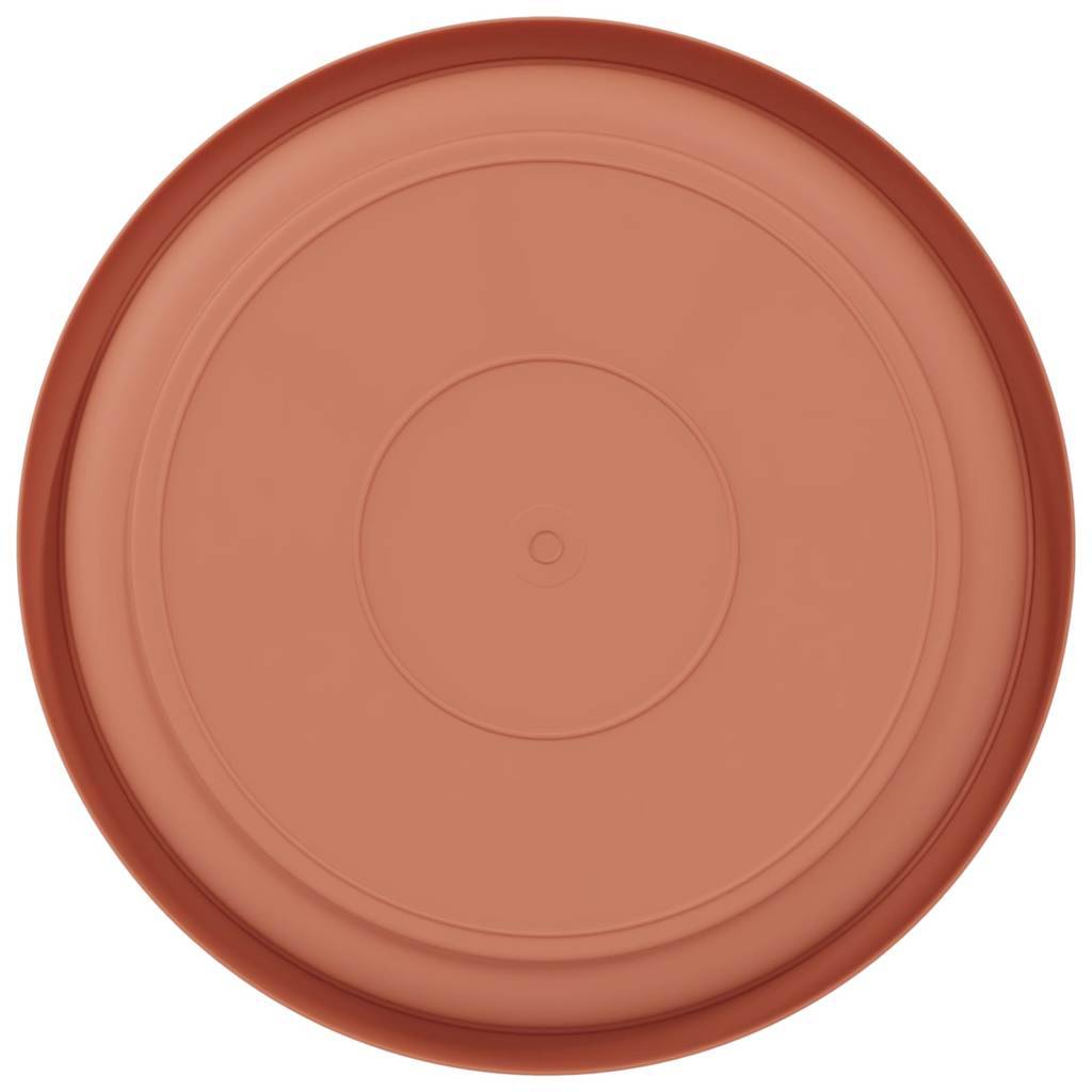 Plateau à fleurs rond Plastique Rouge brique 14 x 2 cm (Lot de 24) - PANGIVO - Image 6