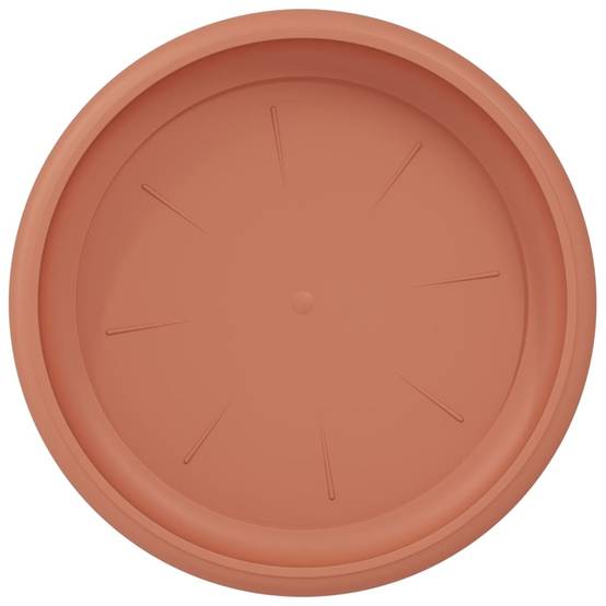 Plateau à fleurs rond Plastique Rouge brique 14 x 2 cm (Lot de 24) - PANGIVO - Image 7