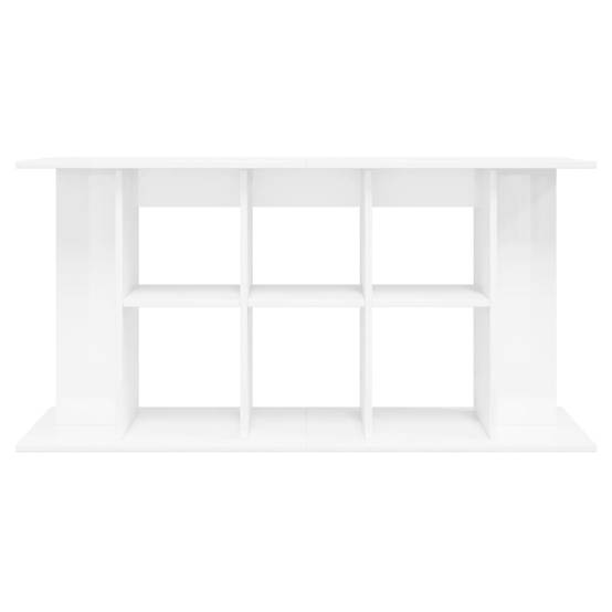 Meuble Aquarium Bois d'Ingénierie Rangement Brillant 120x40x60 cm Blanc - ComfortXL Outdoor Living - Image 4