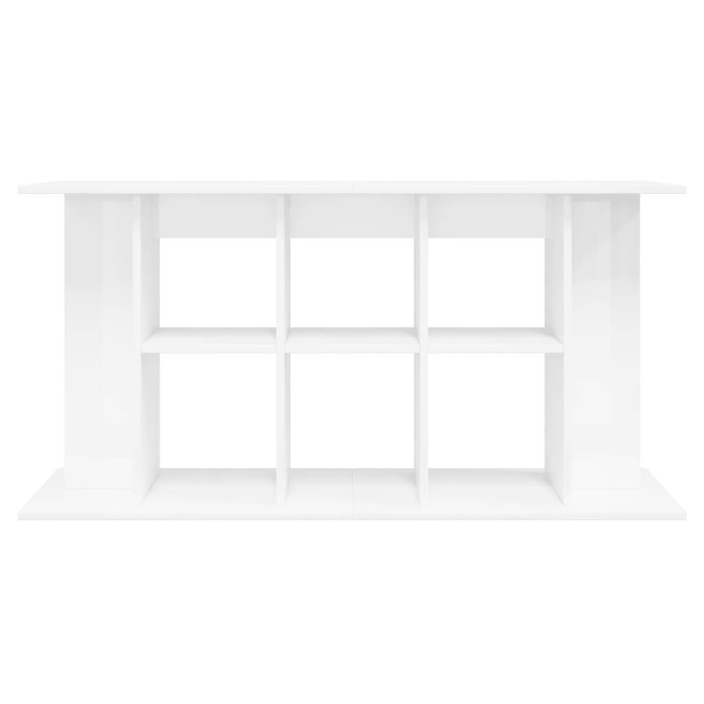 Meuble Aquarium Bois d'Ingénierie Rangement Brillant 120x40x60 cm Blanc - ComfortXL Outdoor Living - Image 4