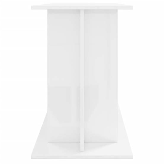 Meuble Aquarium Bois d'Ingénierie Rangement Brillant 120x40x60 cm Blanc - ComfortXL Outdoor Living - Image 5
