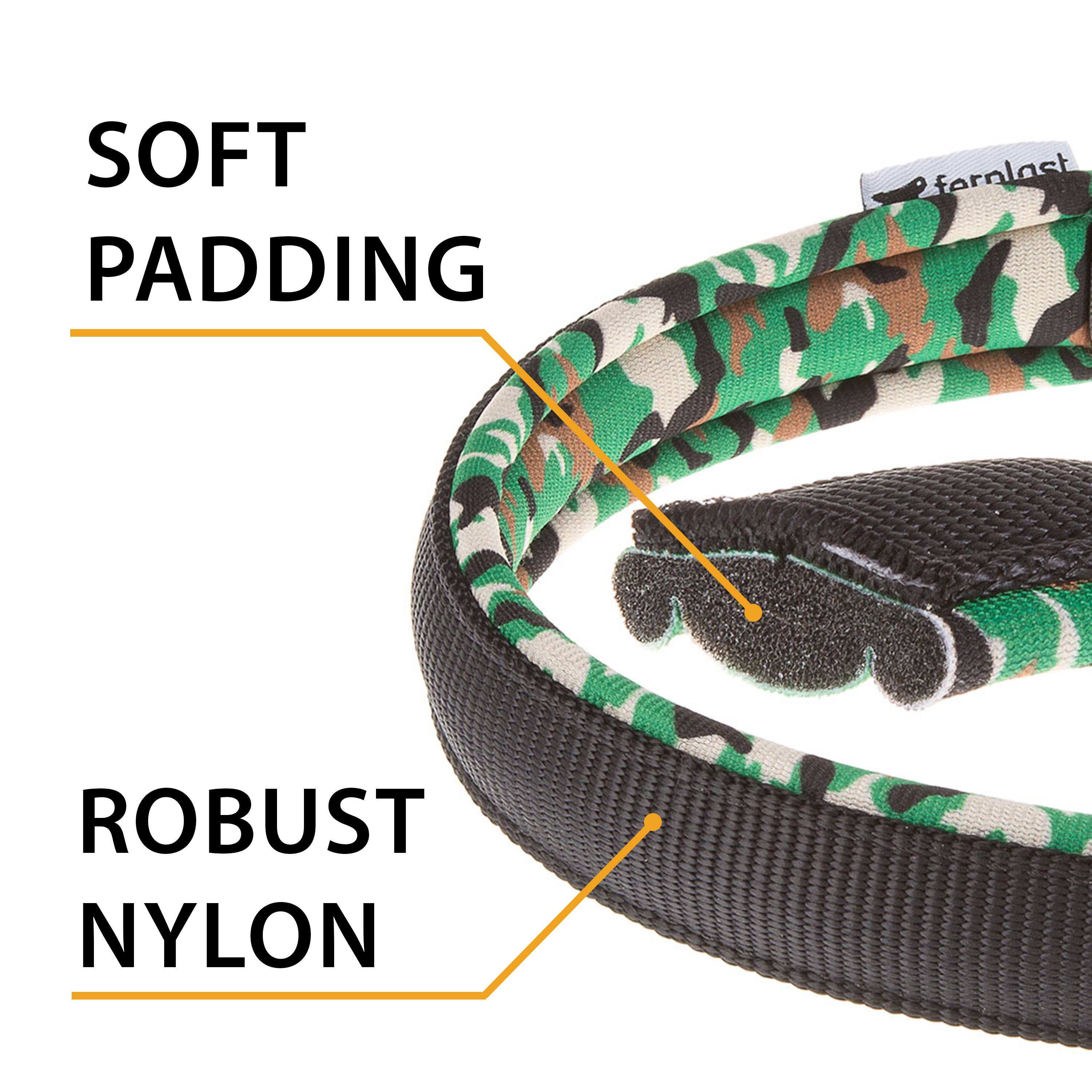 Ferplast - Ferplast laisse pour chien DAYTONA FANTASY, Laisse en nylon pour chien de taille moyenne, 120 cm, avec poignée rembourrée confortable et mousqueton en - Imagen 5