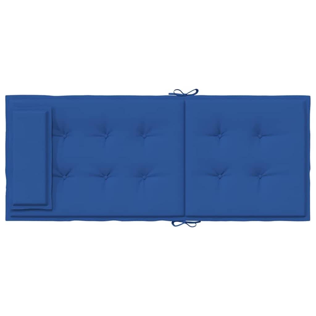 Coussins de chaise à dossier haut lot de 4 tissu Oxford bleu royal 120 x 50 x 3 cm - PANGIVO - Image 7