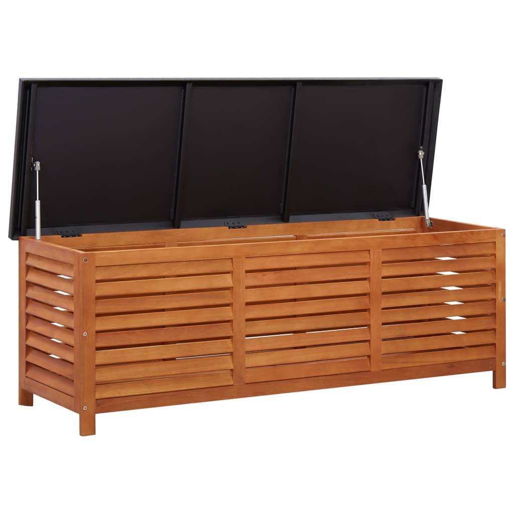 Helloshop26 - Coffre boîte meuble de jardin rangement 150 x 50 x 55 cm eucalyptus solide - Imagen 4