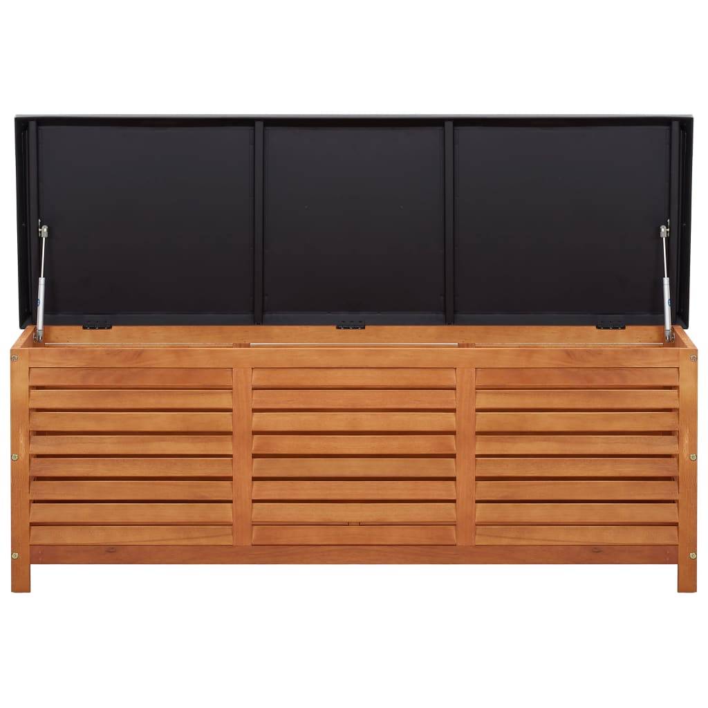 Helloshop26 - Coffre boîte meuble de jardin rangement 150 x 50 x 55 cm eucalyptus solide - Imagen 5