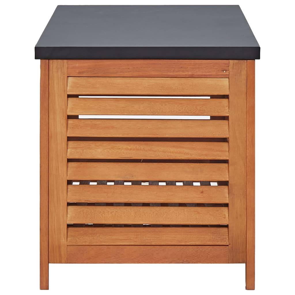 Helloshop26 - Coffre boîte meuble de jardin rangement 150 x 50 x 55 cm eucalyptus solide - Imagen 3