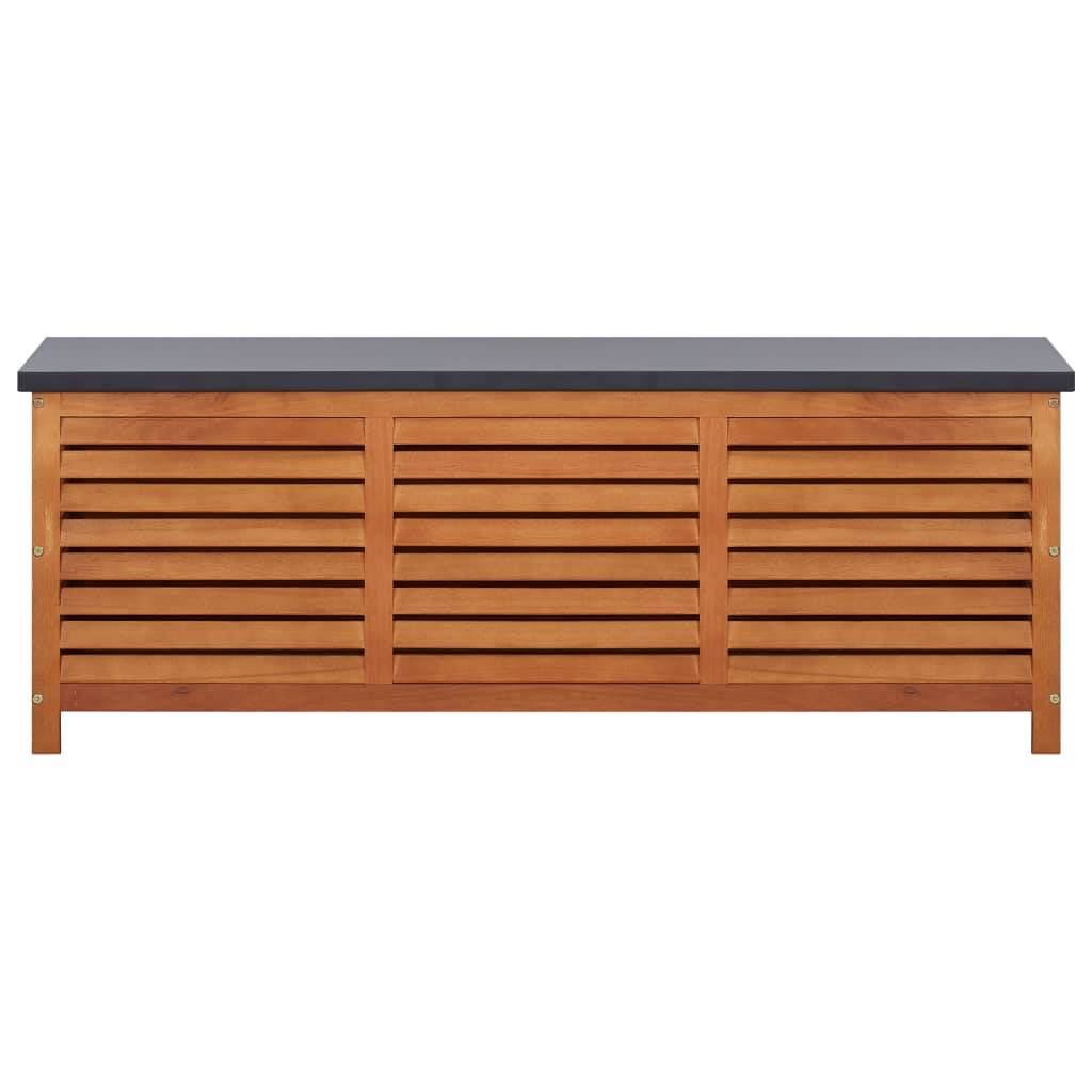 Helloshop26 - Coffre boîte meuble de jardin rangement 150 x 50 x 55 cm eucalyptus solide - Imagen 2