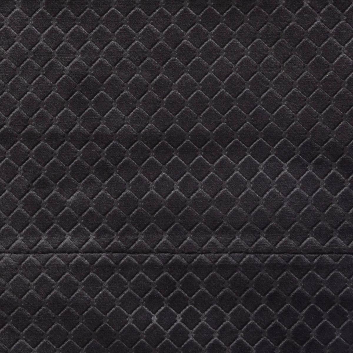 Atmosphera - Lot de 2 Rideaux à  œillets Occultant en Velours Gris motif en relief 140 x 260 cm - Imagen 4