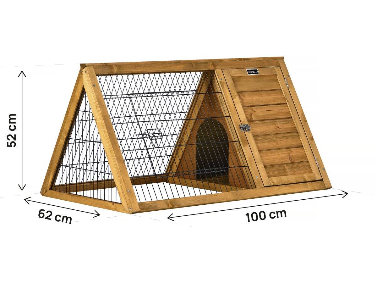 Clapier Poulailler "biscotte" - 100 X 62 X 52 Cm - Marron -habitat Et Jardin - Image 3