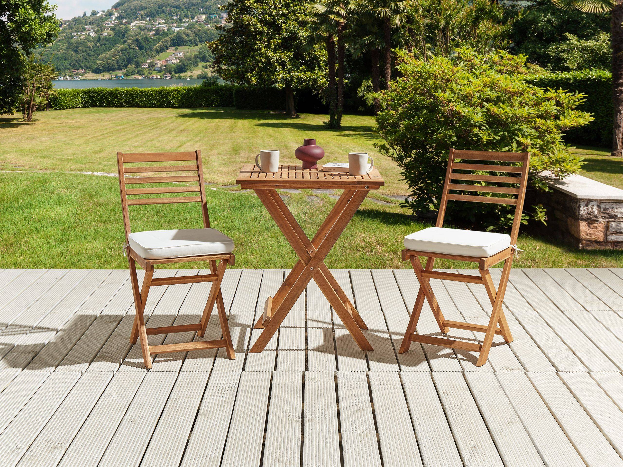 Beliani - Coussin d'assise d'extérieur Polyester Blanc cassé FIJI - Beliani - Imagen 1