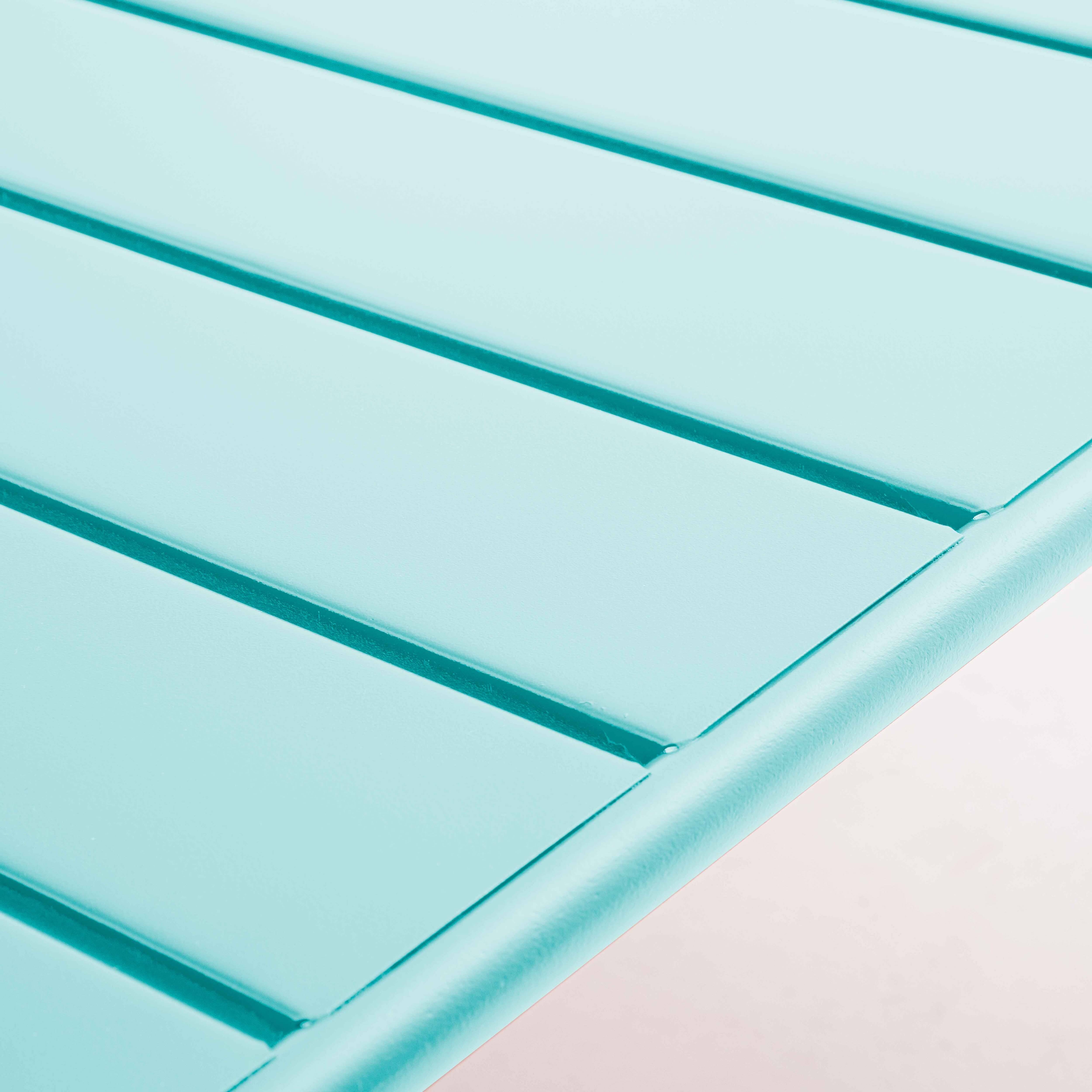 Oviala - Table basse de jardin acier turquoise 90 x 50 cm Palavas - Oviala - Imagen 5