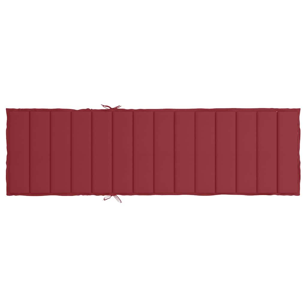 PANGIVO - Coussin de chaise longue tissu oxford rouge bordeaux 200 x 70 x 3 cm - PANGIVO - Image 5