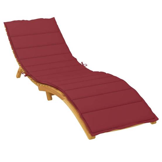PANGIVO - Coussin de chaise longue tissu oxford rouge bordeaux 200 x 70 x 3 cm - PANGIVO - Image 3