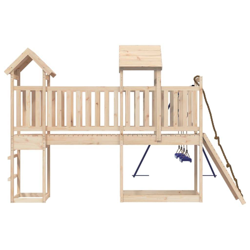 Helloshop26 - Aire de jeux d'extérieur balançoires toboggan portiques robuste jeux jardin 314 x 339 x 214 cm bois de pin massif - Imagen 5
