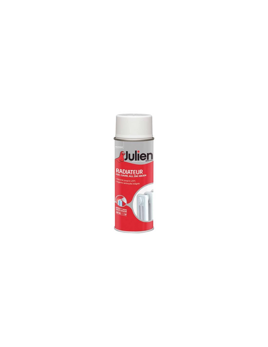 Julien - Peinture Radiateur Aérosol 400ml Brillant Blanc - Julien