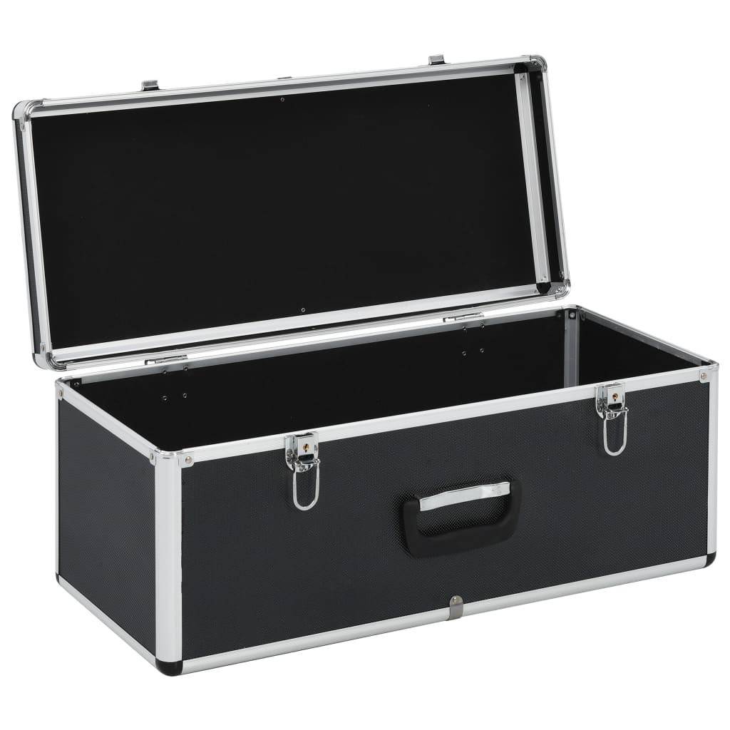 Helloshop26 - Boîtes de rangement 2 pièces aluminium noir - Imagen 5