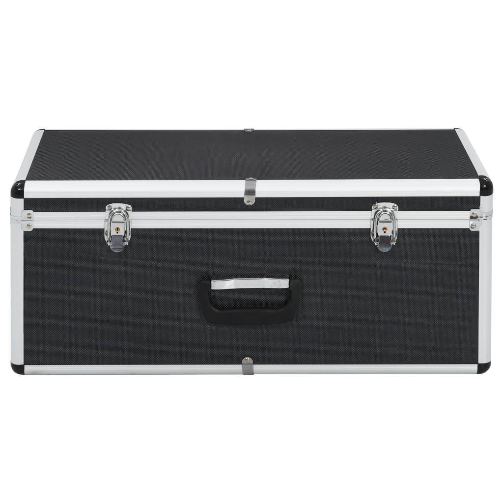 Helloshop26 - Boîtes de rangement 2 pièces aluminium noir - Imagen 3