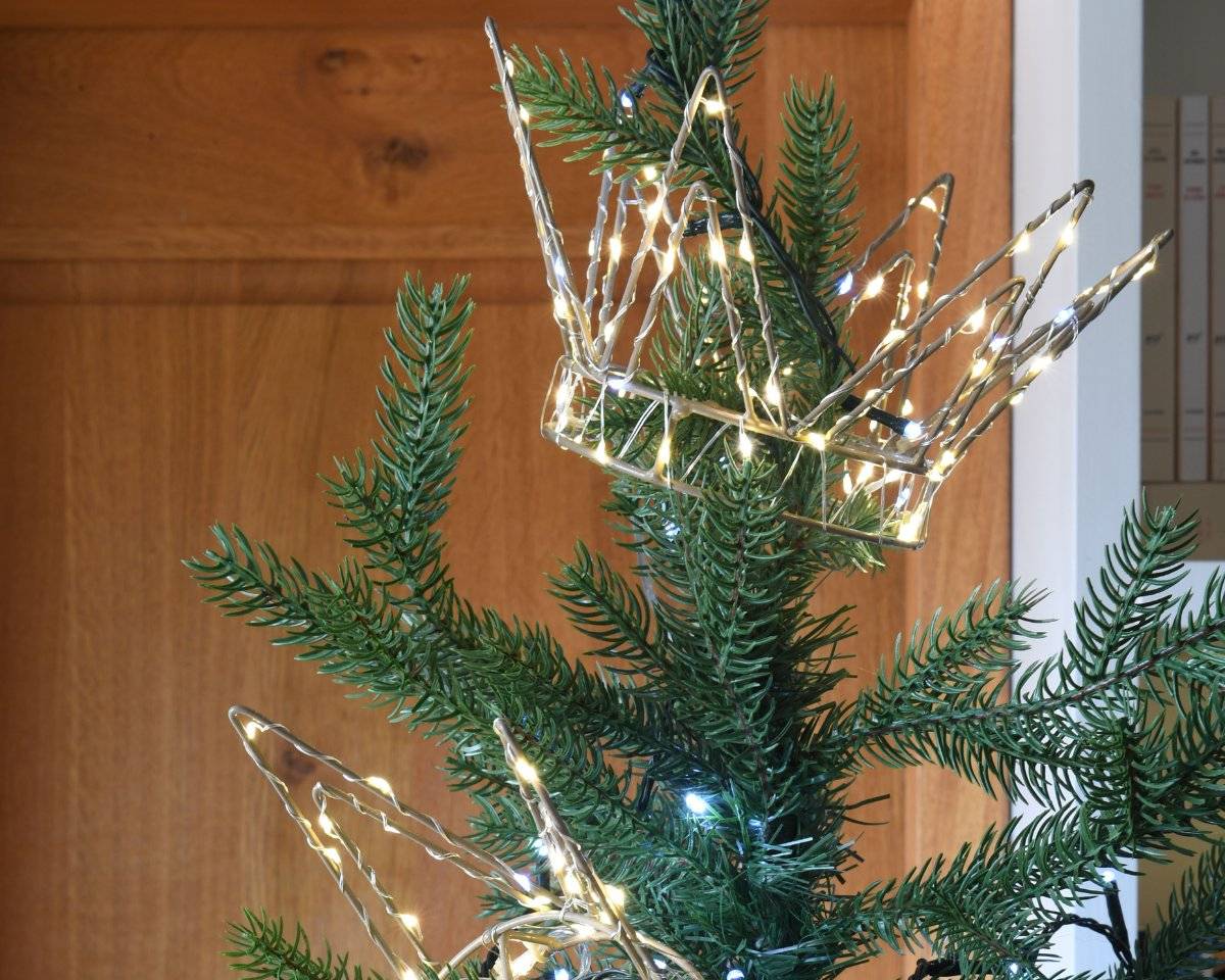 Blachere Illumination - Cimier de sapin couronne lumineuse micro LED blanc chaud et Flash Blachere Illumination - Image 2