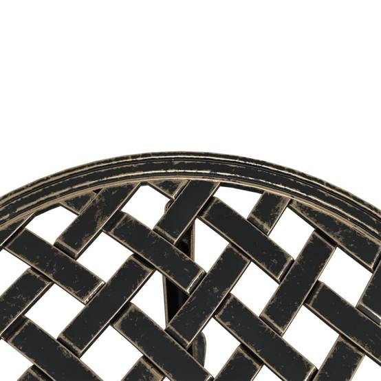 Table de jardin aluminium coulé bronze Ø48 x 53 cm - PANGIVO - Image 8