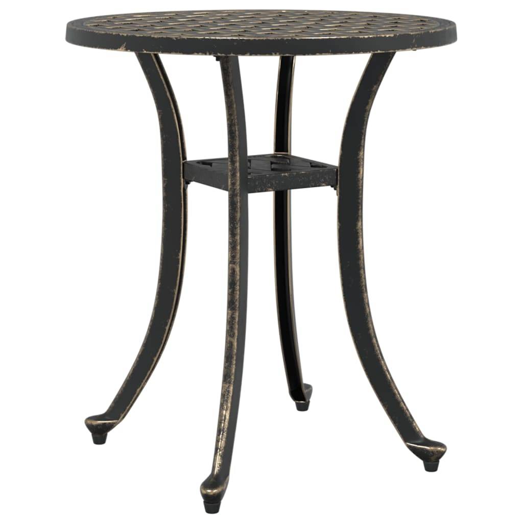 Table de jardin aluminium coulé bronze Ø48 x 53 cm - PANGIVO - Image 2