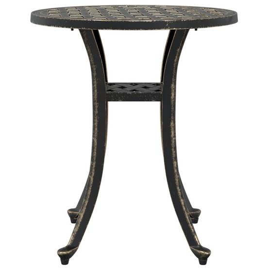 Table de jardin aluminium coulé bronze Ø48 x 53 cm - PANGIVO - Image 5